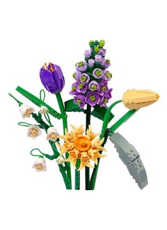 ZCM-HAPPY 534-Pieces of DIY Bouquet Building Blocks Decoration Immortal Flower Arrangement Gift Home Furnishings Assembly Toy Set  - Image 1