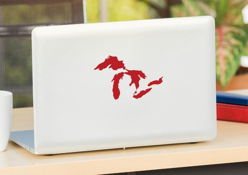 Nudge Printing Great Lakes Sticker Michigan Car Decal Premium Heavy-Duty Waterproof Vinyl for Bumpers, Windows, Laptops, Water Bottles or Coolers (Red, 4.5" Wide) - Image 2