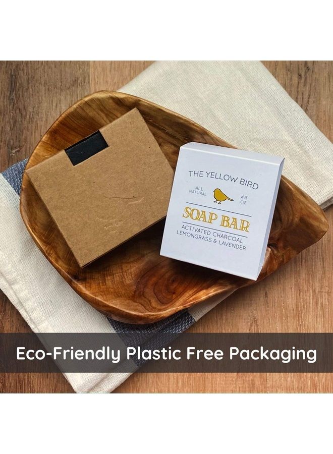 The Yellow Bird Natural Charcoal Soap Bar for Face, Body, Acne, and Sensitive Skin - Image 2