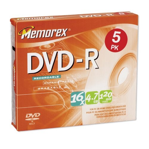 Memorex 4.7Gb/16x DVD-R (5-Pack Slim Case) - Image 2