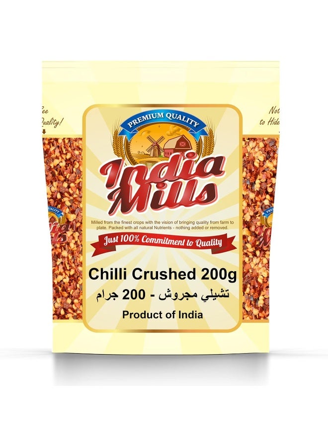 India Mills INDIA MILLS Chilli Crushed, 200 gm - Image 1