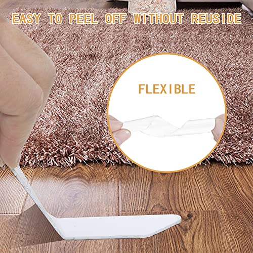 Sollifa Rug Tape,16 Pcs Dual Sided Washable Removable Rug Stopper for Area Rug, Non Slip Adhesive Prevent Curl for Hardwood Floors and Carpet Corners - Image 5