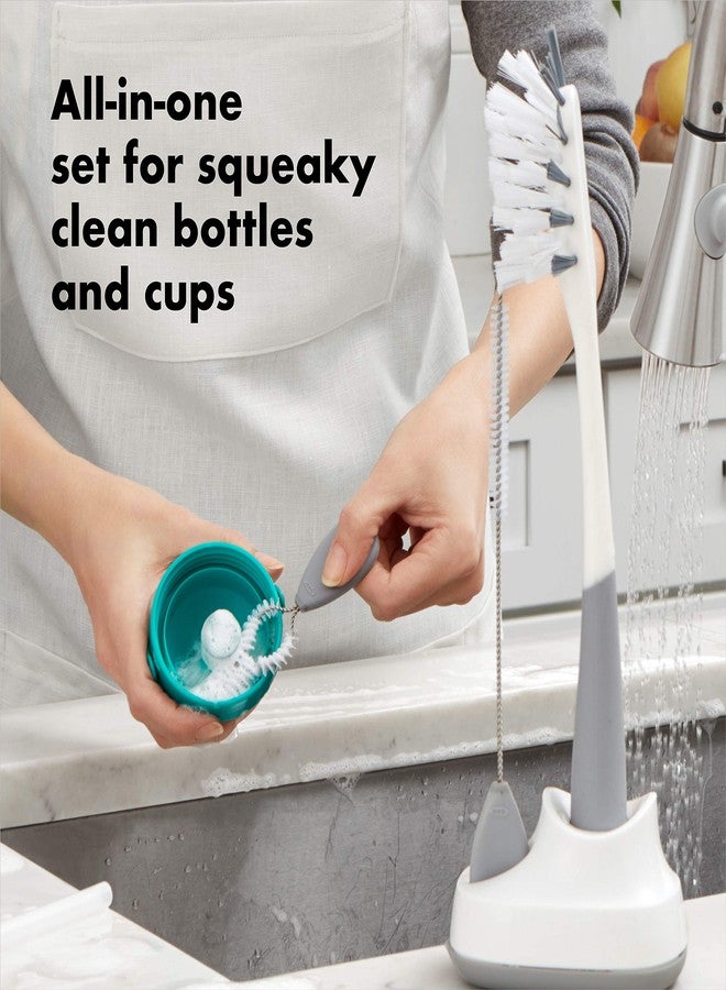 OXO Tot Water Bottle and Straw Cup Cleaning Set Brush Set - Gray - Image 3