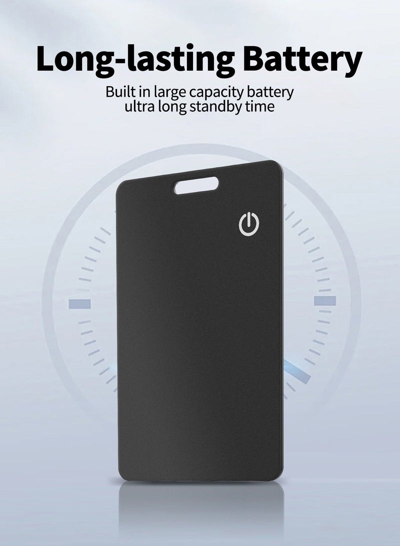 Bcarenest Card-style smart Bluetooth tracker, ultra-thin 1.8 mm, IP68 waterproof, supports wireless charging, suitable for wallets and passports, compatible with Apple Find My, anti-loss card locator, iOS only (black). - Image 5