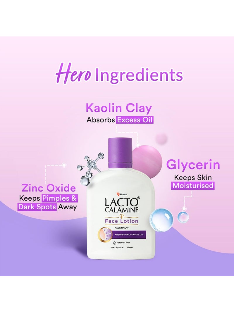 Lacto Calamine Lacto Calamine Face Lotion | 60 ml | Daily Moisturizer For Face - Oily Skin | Kaolin Clay, Glycerine & Zinc Oxide | Abosrbs Excess Oil | Fights Pimples, Darkspots & Blackheads | Body Lotion  - Image 3