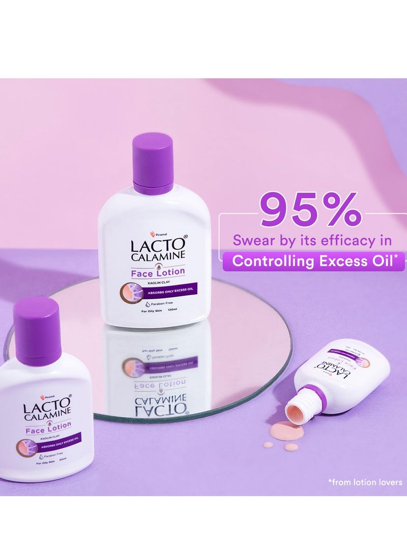 Lacto Calamine Lacto Calamine Face Lotion | 60 ml | Daily Moisturizer For Face - Oily Skin | Kaolin Clay, Glycerine & Zinc Oxide | Abosrbs Excess Oil | Fights Pimples, Darkspots & Blackheads | Body Lotion  - Image 4