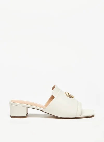 Celeste Women's Metallic Trim Slip-On Sandals with Block Heels