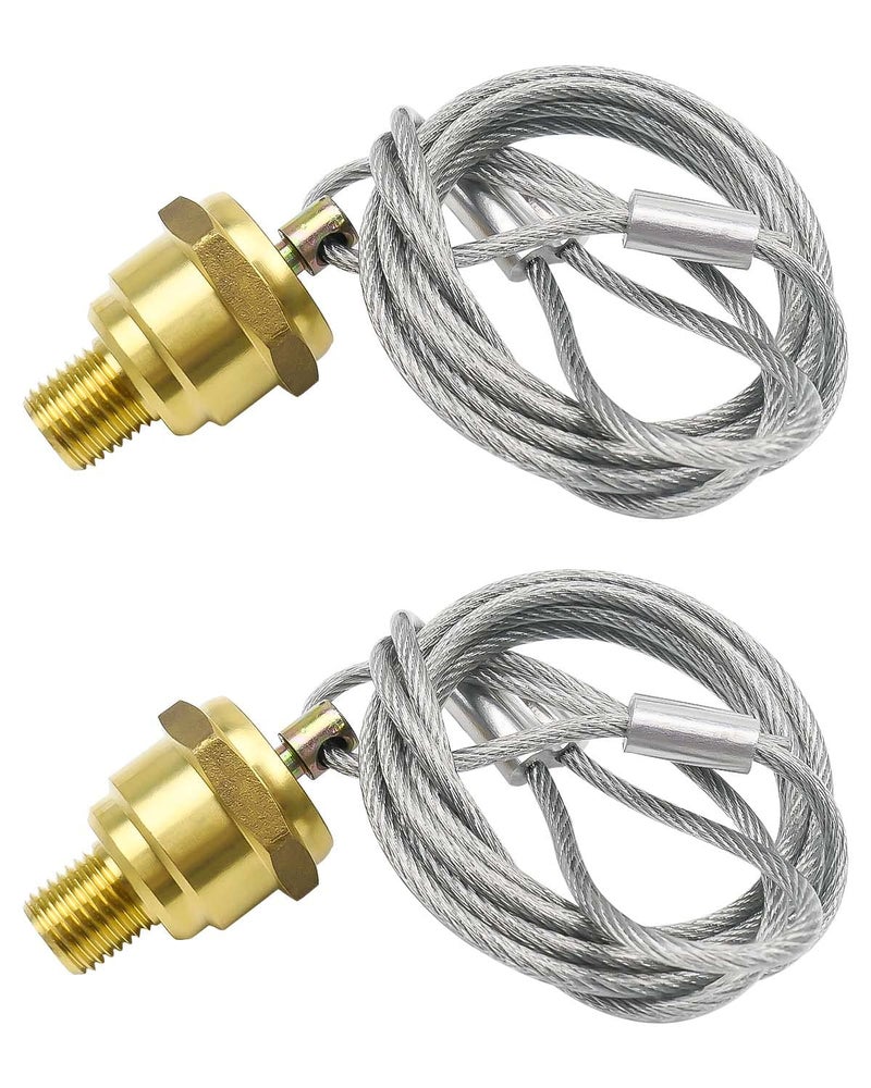AUGREX 2 Pack of ¼” NPT Air Tank Drain Valve with 60" Cable, Air Brake Reservoir Drain Valve Air Compressor Drain Valve For Semi Trucks Replaces Haldex 12105 N3613AD - Image 1