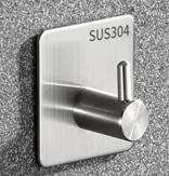 Homestic 2 Pieces Towel Hooks | Self Adhesive Wall Hooks for Bathroom or Kitchen | Stainless Steel Door Hook | Waterproof Hook Holder | Stick Removable Hooks | Silver - Image 1