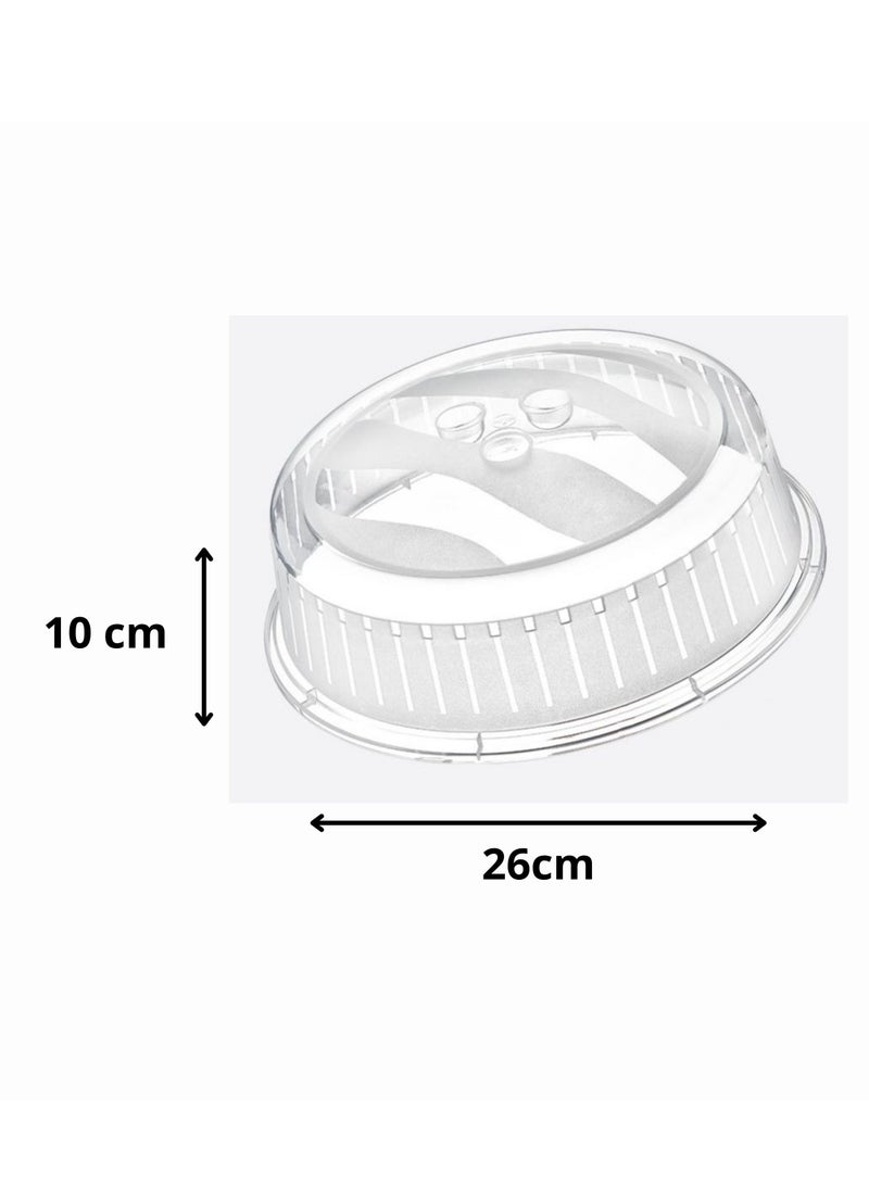 Dunya Plastik Plastic Transparent Microwave Cover 26 Cm - Image 2