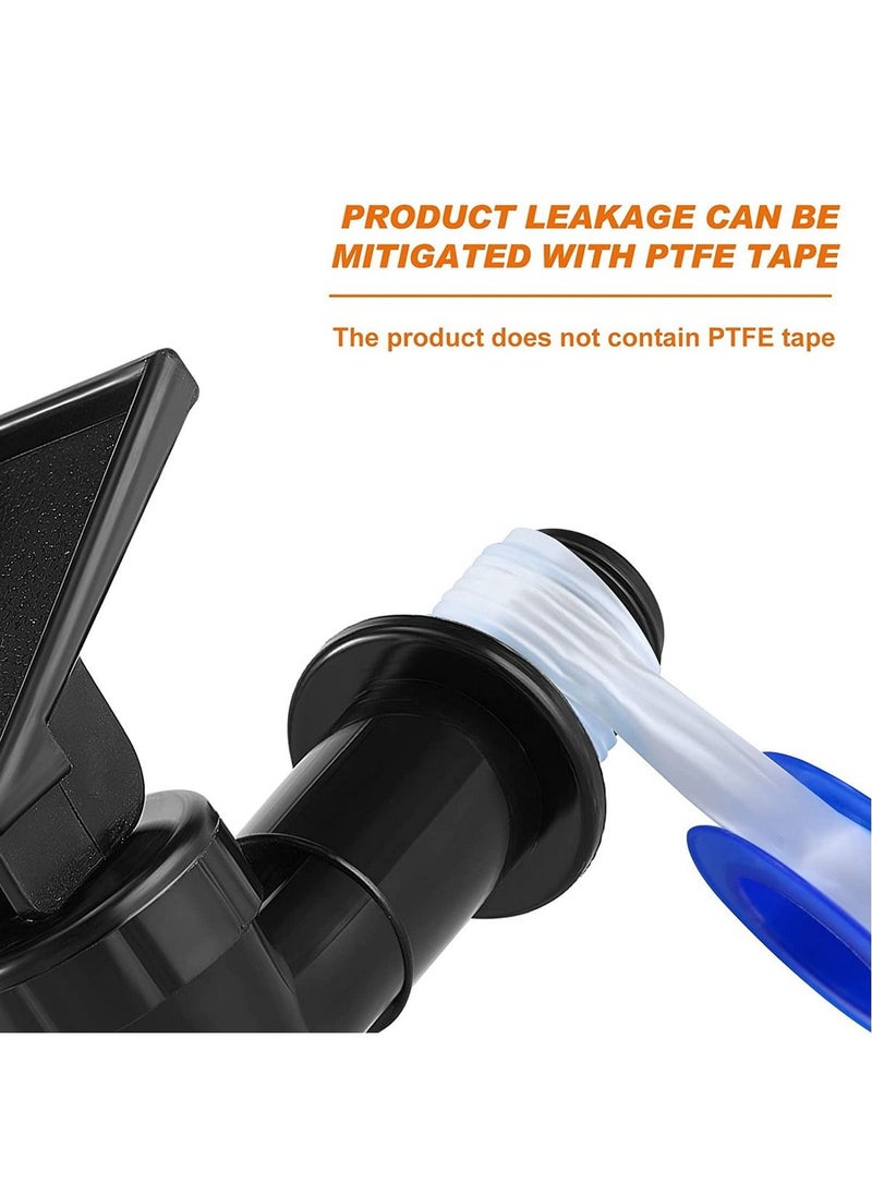 RATSAW - Replacement Cooler Faucet Dispenser Tap Set Reusable Spigot Spout Water Beverage Lever Pour Dispenser Valve Water Crock Tap  Black and White Six Sets - Image 1