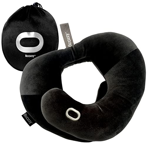 BCOZZY Neck Brace Pillow - Patented Relief for Neck Pain and Supportive Sleep-Soft, Washable, and Adjustable for Comfortable Resting. Black - Image 1