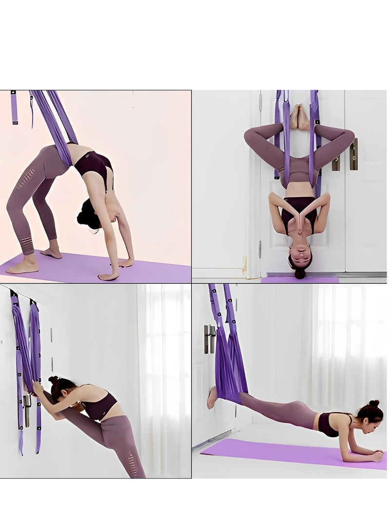 RATSAW Aerial Yoga Strap Aerial Silk Fabric Yoga Swing Yoga Hammock for Antigravity Yoga Inversion Yoga Stretching Strap and Home Equipment for Ballet and Dance  - Image 5