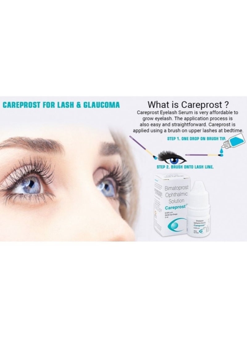 Careprost - Care Prost Eye Drop Gift Set Bimatoprost Solution 3ml - Essence Lash Princess Mascara Black 12ml - Image 1