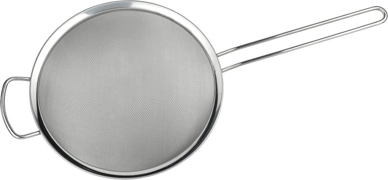 GRUNWERG ST-3009 Fine Mesh Strainer with Polished Rim And Handle, Silver, 9-Inch, 22.5cm Diameter - Image 2