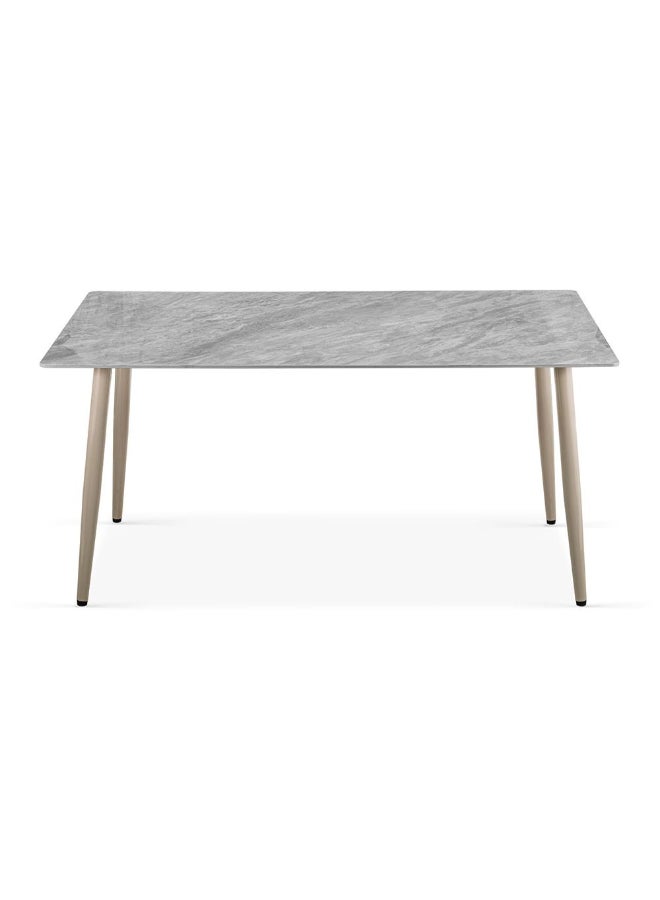 DANUBE HOME Neto 1+6 Ceramic Dining set 7-Piece Comfortable Dining Set Kitchen Dining Table With 6 Dining Chairs Modern Design Furniture For Dining Room - Grey - Image 2