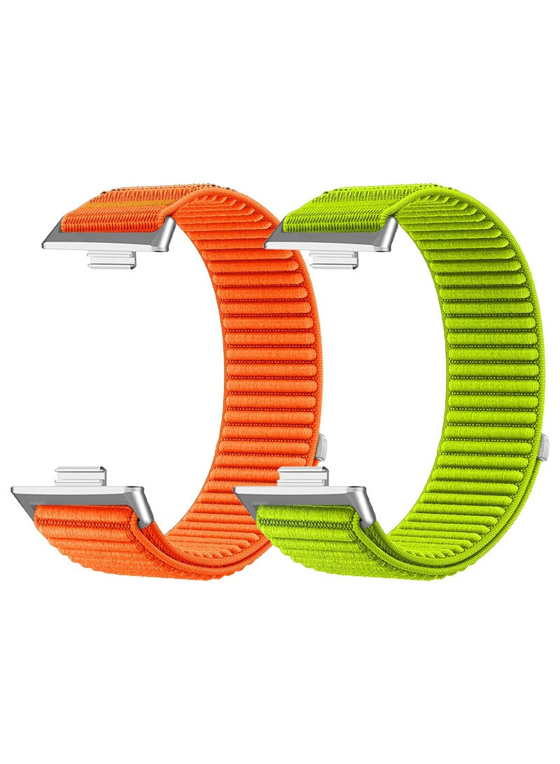 عبوة مكونة من 2 حزام ساعة حلقي متميز لساعة 4 وساعة 4 برو - قابل للتعديل، ناعم وقابل للتحمل كحزام بديل - Image 1