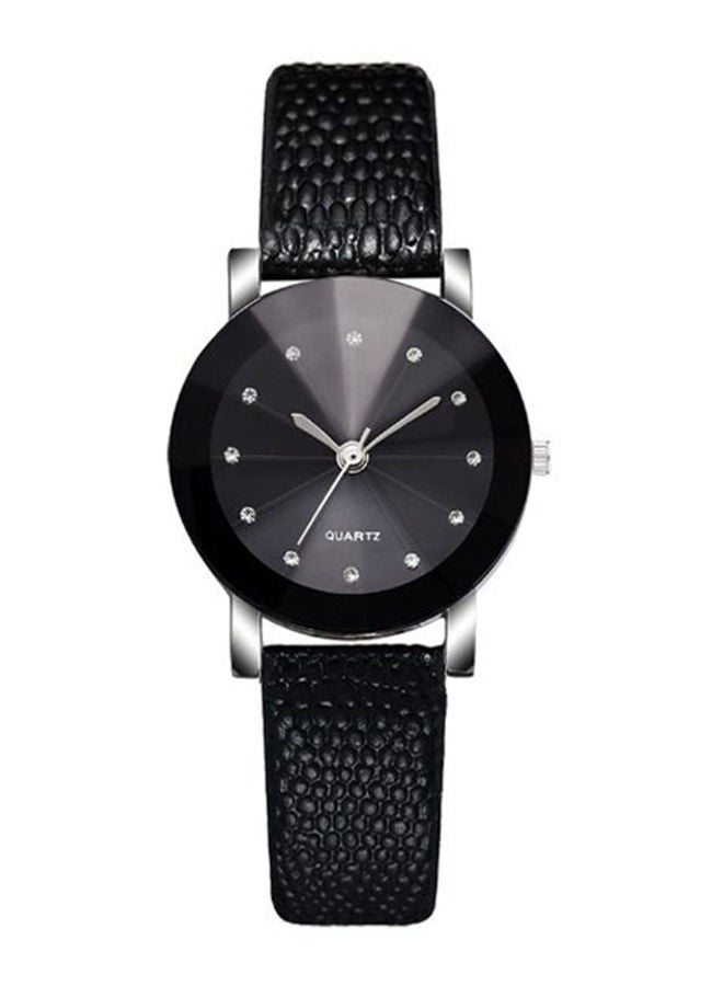 NIBEMINENT 2 Pcs Couple's Rhinestone Inlay Fashion Quartz Watch - Image 3