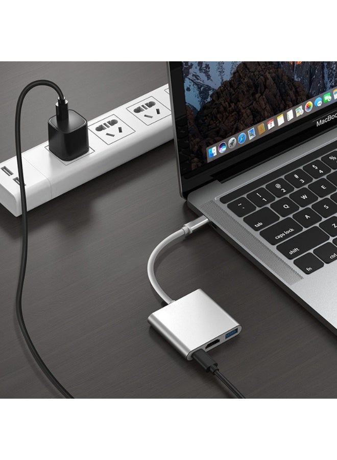 3 in 1 Type-C to HDMI Adapter with 4K HDMI Output, USB C to Type-C(PD)/HDTV/USB 3.0 Adapter for Mobile phone. Monitor, Laptop - Image 5