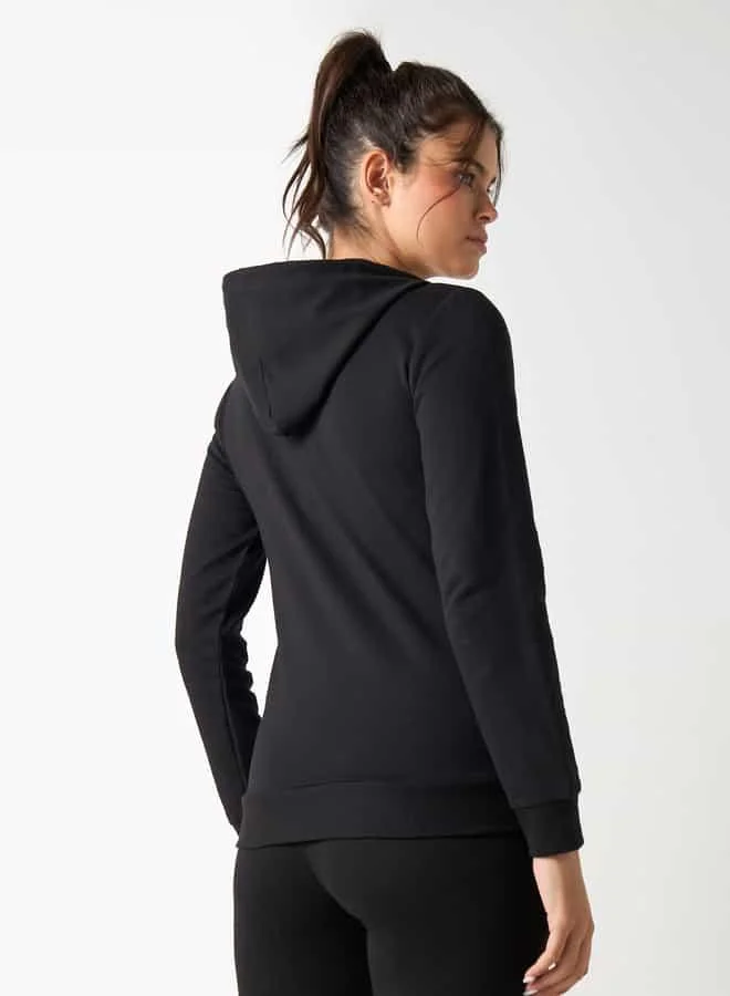 ADOT by Splash Long Sleeves Hoodie with Zip Closure and Pocket Detail