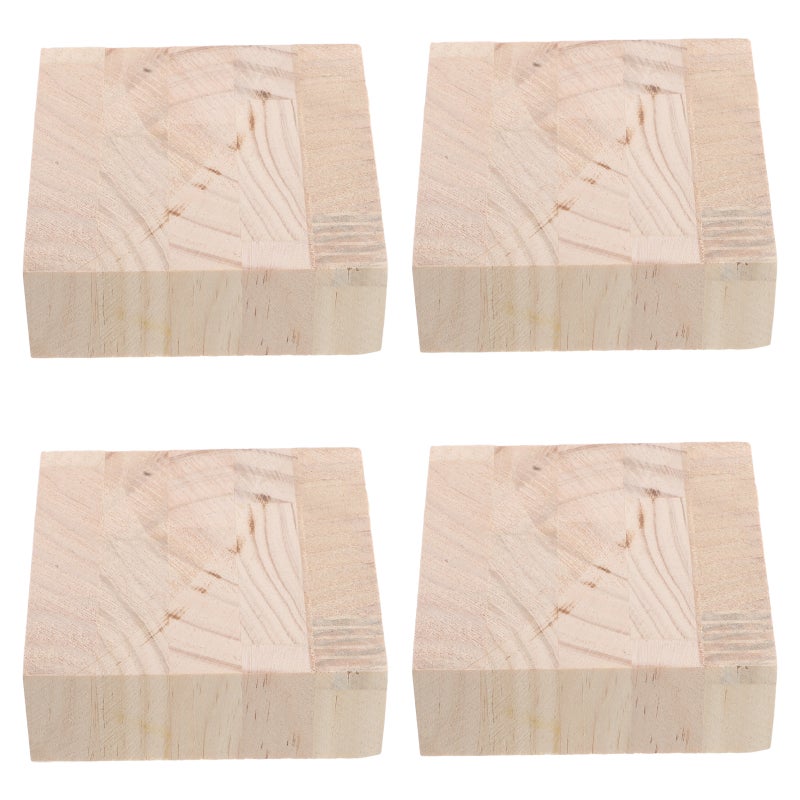 4pcs Furniture Risers Cube Bed Risers Desk Leg Riser Chair Table Heightening Pad Furniture Feet Protectors Pads - Image 4