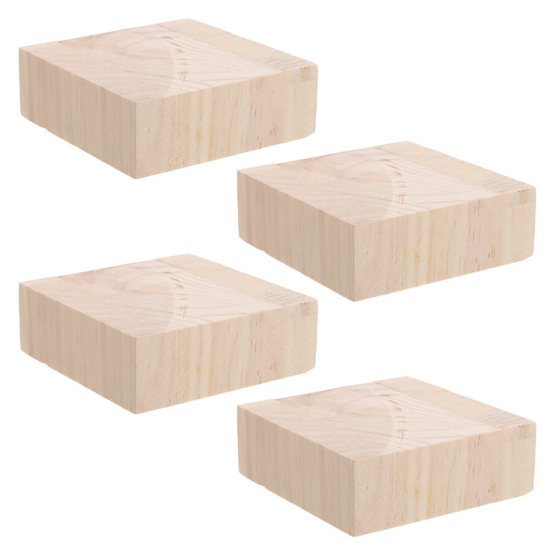 4pcs Furniture Risers Cube Bed Risers Desk Leg Riser Chair Table Heightening Pad Furniture Feet Protectors Pads - Image 1