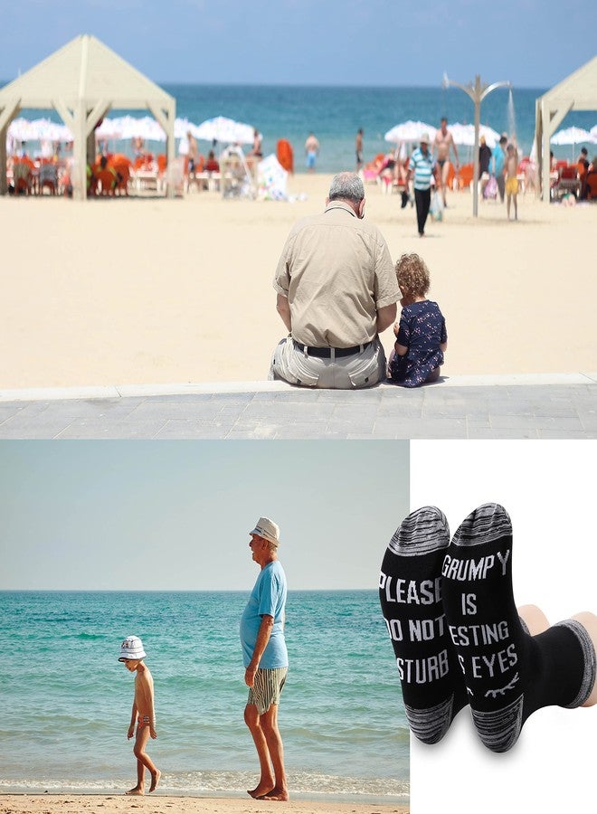GJTIM 2PAIRS Grumpy Gift Grandpa Gift Socks If You Can Read This Grumpy Is Resting His Eyes Christmas Birthday Novelty Socks - Image 5