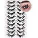 Losha False Eyelashes Spiky Manga Lashes Natural Look 20mm Fluffy Anime Wet Look Lashes 10 Pairs Fake Eyelashes Pack for Cosplay 03 - Image 2