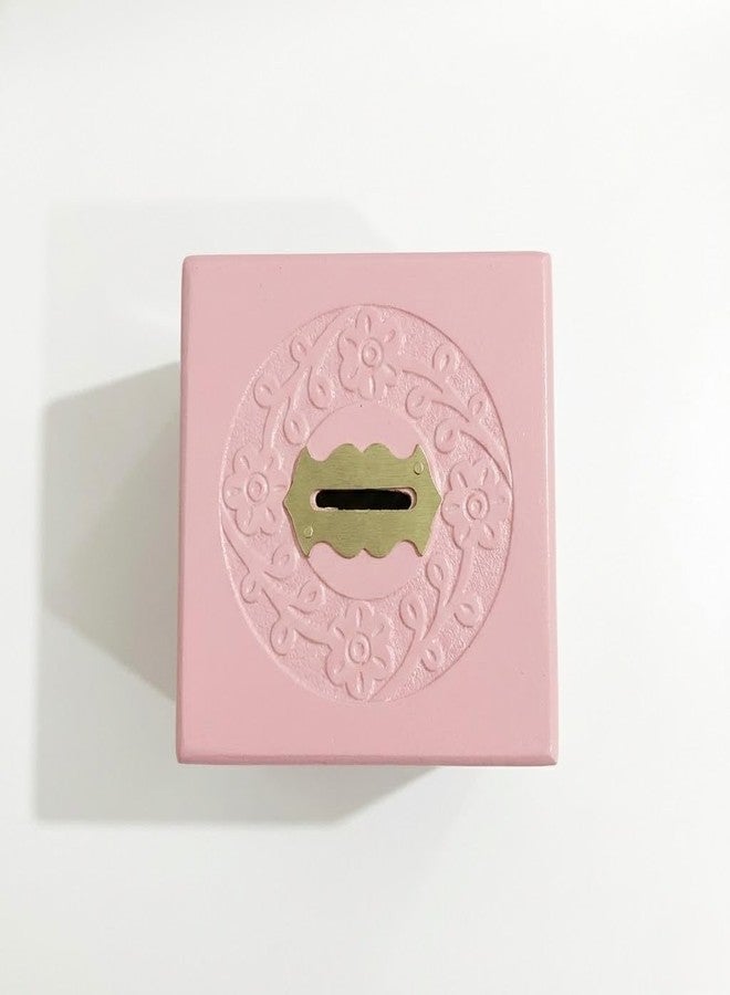 BTC Colorful Wooden Money Bank | 1 Lakh Saving Box with Numbers | Piggy Bank for Kids & Adults | Gullak (Pink) - Image 2