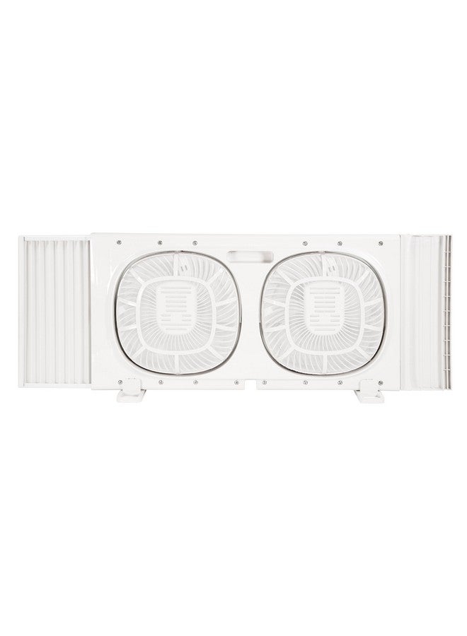 Comfort Zone Comfort Zone Living Comfort Twin Window Fan with Individually 180 Degree Rotating Fan Heads, 9 inch, 2 Speed, Plastic Removable Bug Screen, Ideal for Home, Kitchen, Bedroom, & Office, LC329WT  - Image 4