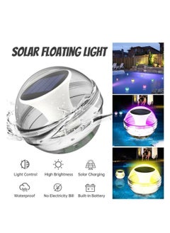 Excefore Swimming Pool Light, Light Control Solar Swimming Pool Light, Garden Lamp, Waterproof Solar Floating Light, Water Floating Light, for Aquarium, Vase, Pond, Swimming Pool, Garden, Party  - Image 2