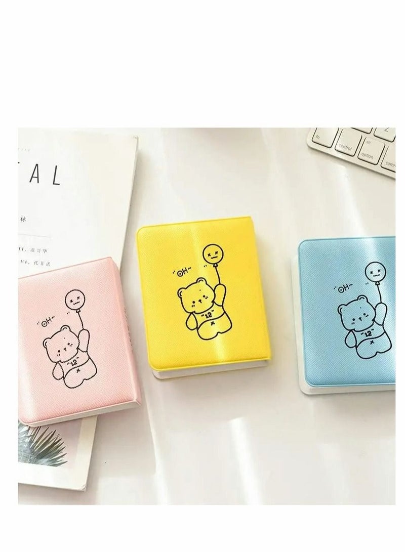 Captaintech 3 Inch Mini Photo Album Kpop Photocard Binder, Bear Hollow Holder Book, Business Card Book Holder, Sleeves 36 Pockets - Image 4