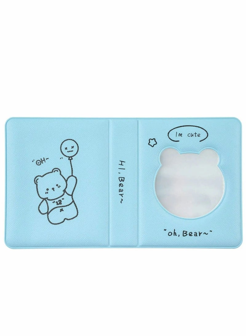 Captaintech 3 Inch Mini Photo Album Kpop Photocard Binder, Bear Hollow Holder Book, Business Card Book Holder, Sleeves 36 Pockets - Image 2