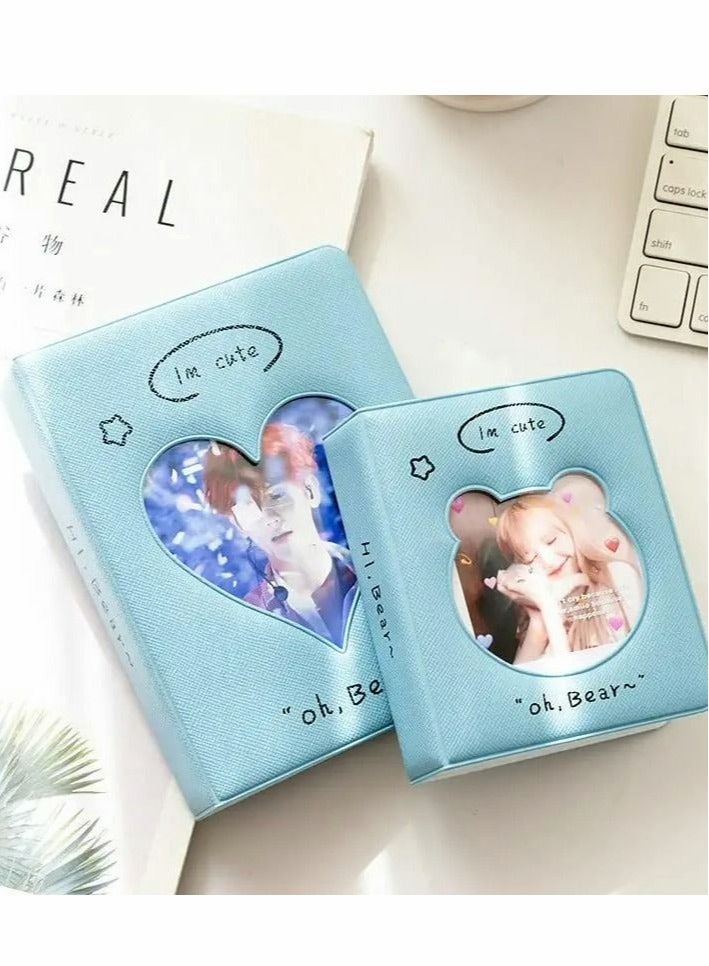 Captaintech 3 Inch Mini Photo Album Kpop Photocard Binder, Bear Hollow Holder Book, Business Card Book Holder, Sleeves 36 Pockets - Image 5