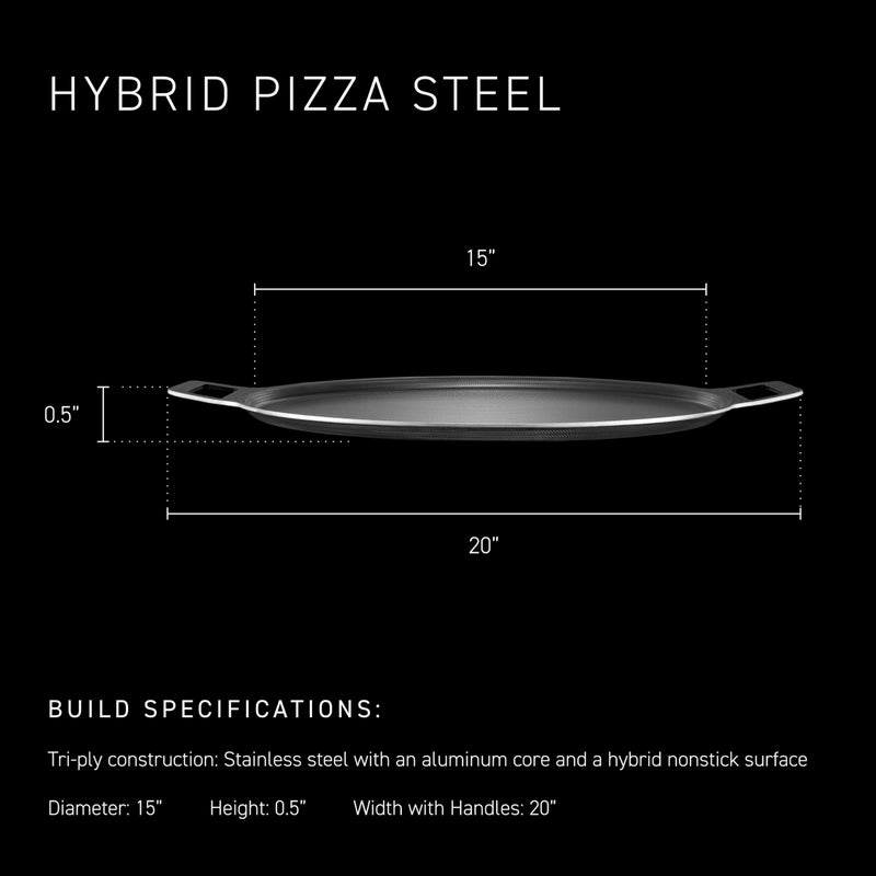HexClad Hybrid Nonstick Pizza Steel for Pizzas and Flatbreads Up to 14", Dishwasher-Friendly, Oven and BBQ-Safe Up to 900Â°F - Image 3