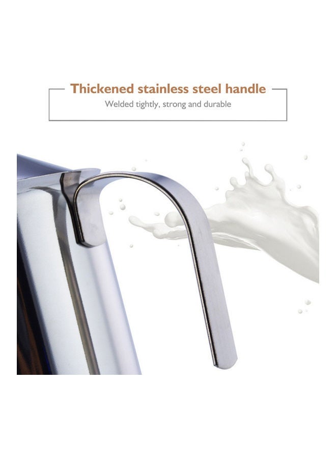 NIBEMINENT Stainless Steel Milk Frothing Pitcher 800ML Silver - Image 4