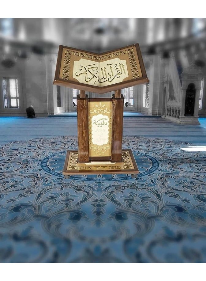 REBENUO Quran stand Turkish wood with wheels adjustable height very large size - Image 4