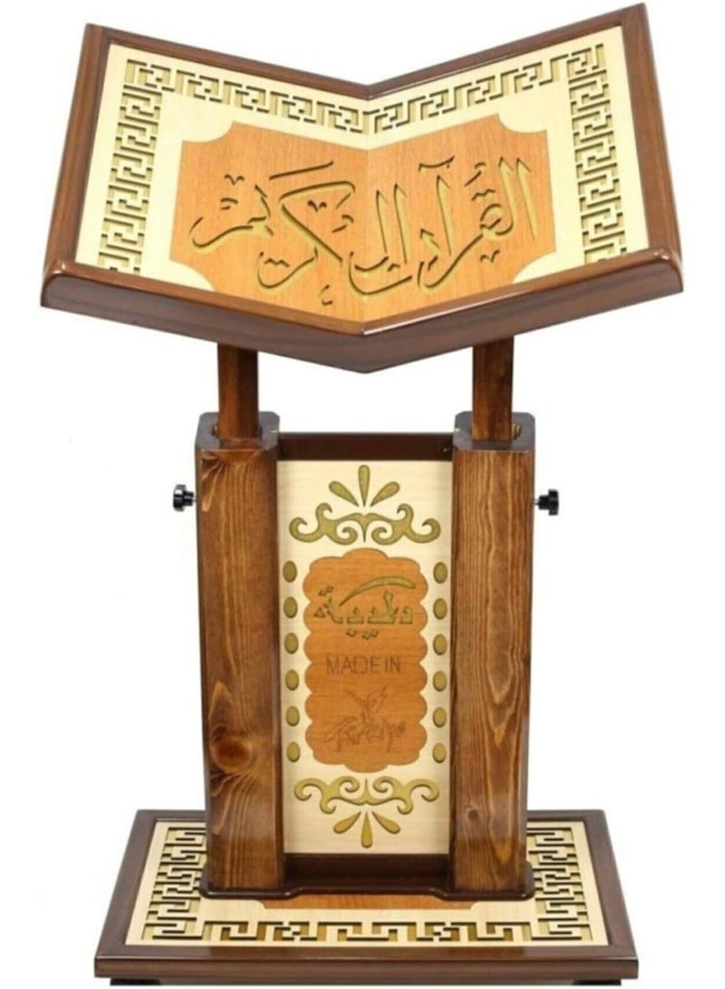 REBENUO Quran stand Turkish wood with wheels adjustable height very large size - Image 5