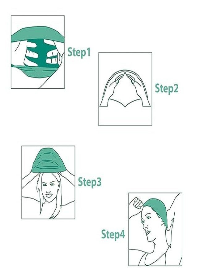 Jukusa Sports Non-Slip Highly Durable Silicon Swimming Bubble Cap for Long & Short Hair | Cover Head to Keep Hair Dry, Waterproof Swim Caps, Anti-Slip Comfortable High Elasticity - Blue (Pack of 1) - Image 4