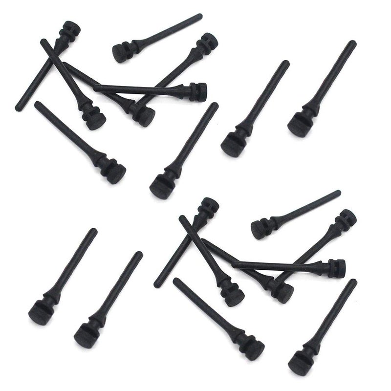 lasenersm lasenersm 20 Pieces PC Case Fan Anti Noise Vibration Rubber Screws PC Case Fan Mounting Pin PC Case Fan Soft Rubber Anti Noise Reducing Vibration Screws Fan Rivet, 45mm, Black  - Image 1