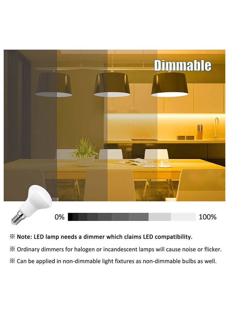Generic - E14 Dimmable LED Spotlight Bulbs, 5W Warm White 2700K, 500LM, 120° Beam Angle, Equivalent to 40W R50, AC 230V, 4 Pack Small Edison Screw Bulbs - Image 1