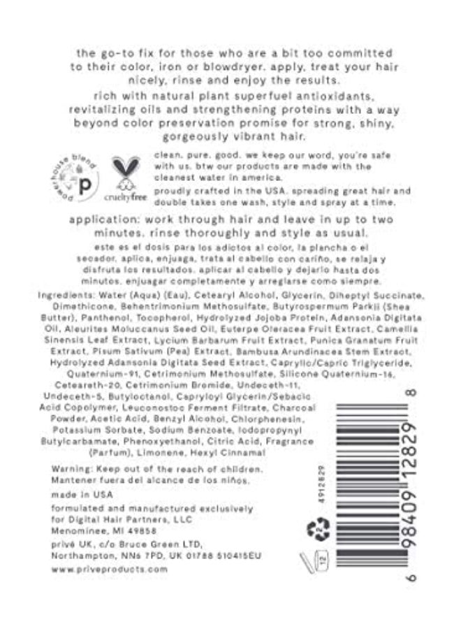 PRIVE Priv Damage Fix Shampoo Repair and Strengthen Damaged Dull or Over Processed Hair from Within Natural Ingredients Vegan CrueltyFree ColorSafe Shampoo 12 oz 356 ml - Image 3