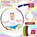 Sratte 12 Pcs Toy Hoop for Kid Detachable Adjustable Colored Hoop Exercise Ring Plastic Circle for Kid Teen Gymnastics Dog Agility Equipment Require Self AssemblyClassic Color 28 Inch - Image 2