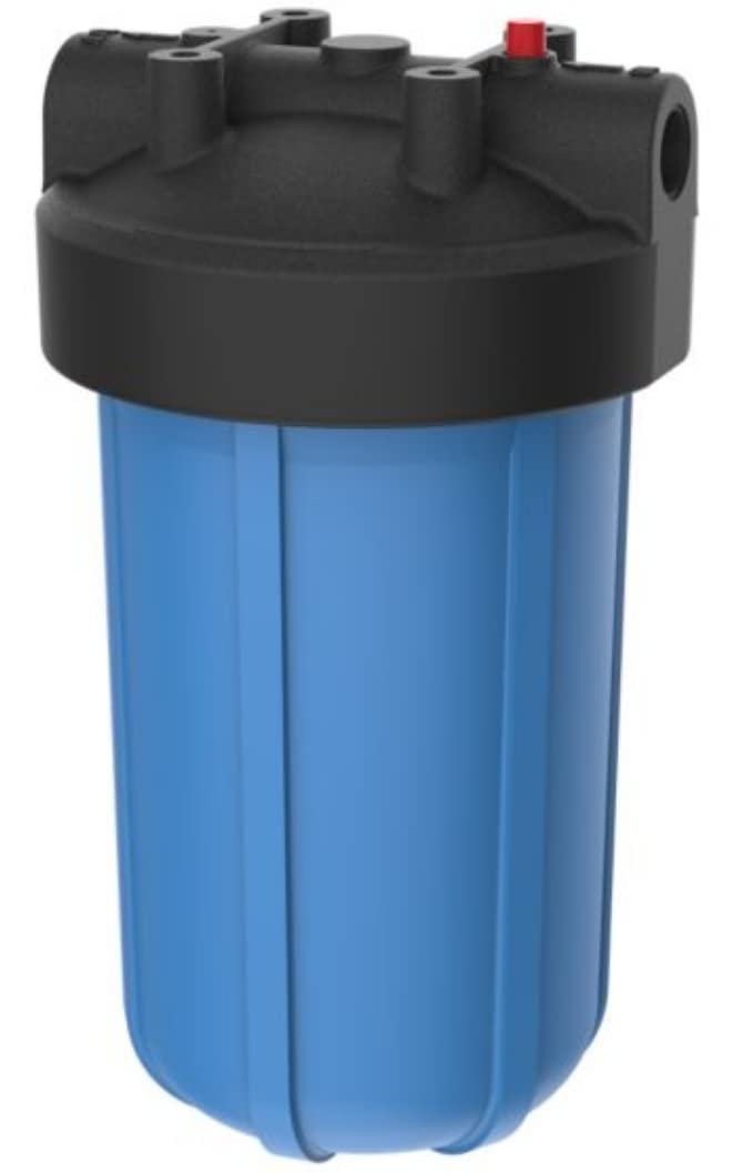 Pentek Pentair Pentek 150469 Big Blue Filter Housing, 3/4" NPT #10 Whole House Heavy Duty Water Filter Housing with High-Flow Polypropylene (HFPP) Cap and Pressure Relief Button, 10-Inch, Black/Blue - Image 3