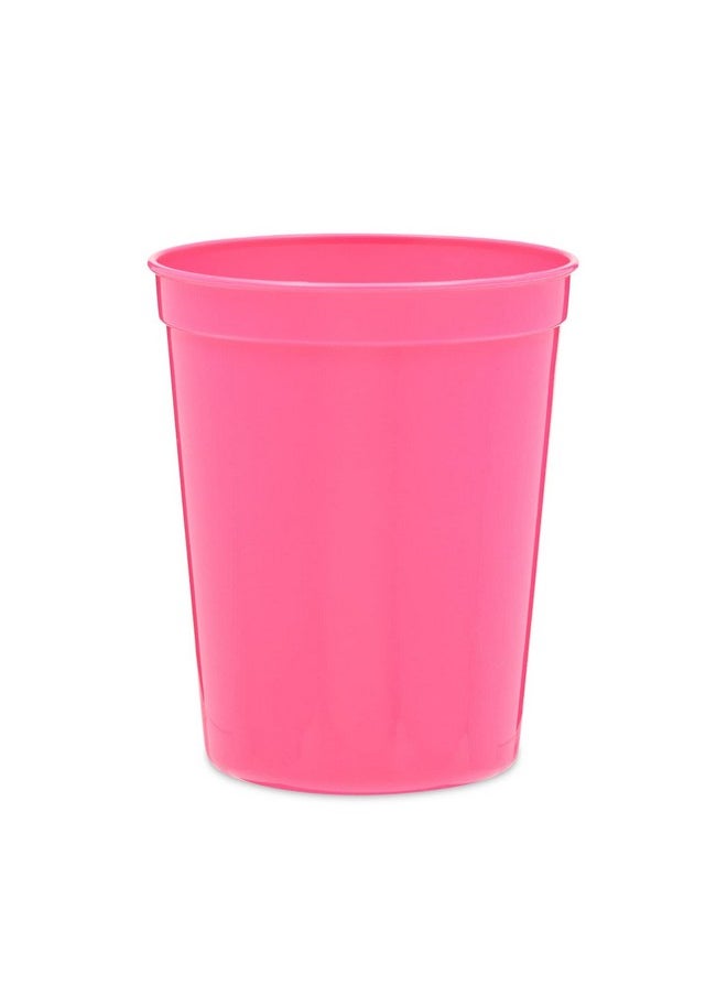 Blue Panda - 24-Pack 16-Ounce Hot Pink Plastic Stadium Cups, Bulk Reusable Tumblers For All Occasions And Celebrations - Image 1