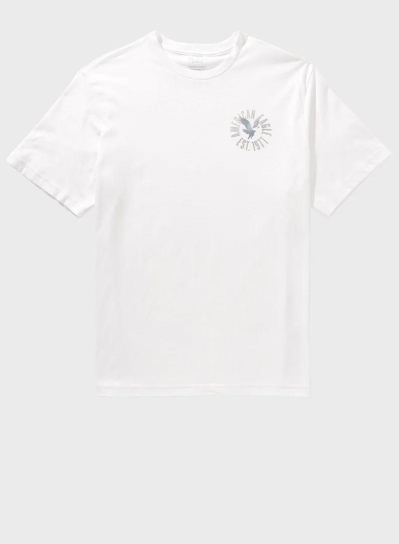 American Eagle Logo Graphic Crew Neck T-Shirt
