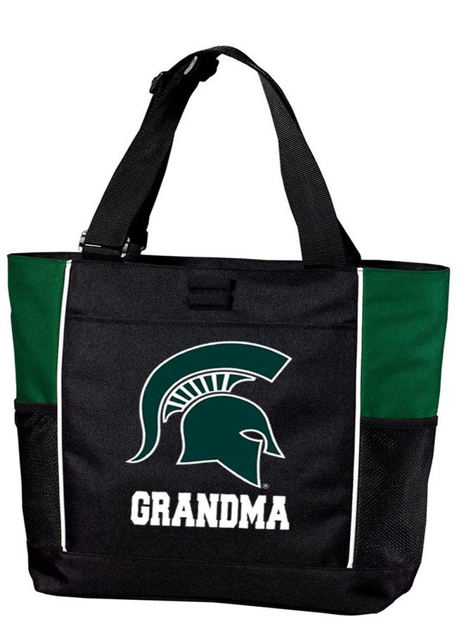 Broad Bay Michigan State University Grandma Tote Bag Colorblock Michigan State Grandma Totes Beach Pool Or Travel - Image 1