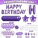 Peconal Purple Happy Birthday Balloons Decorations Purple Lavender Birthday Balloon Letters Banner with 6 Pcs Star Balloons Artificial Rose Petals 24 Flameless LED Candles for Room Hotel Party Decorations - Image 4
