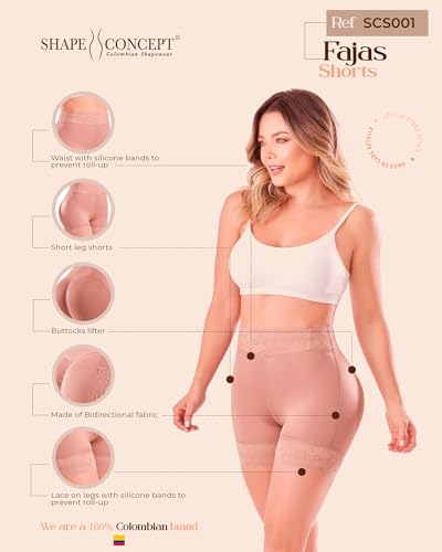 SHAPE CONCEPT 301 Butt Lifting Shapewear Colombian Faja Shorts Medium Compression BBL and Butt Lifter Booty Shaper - Image 5