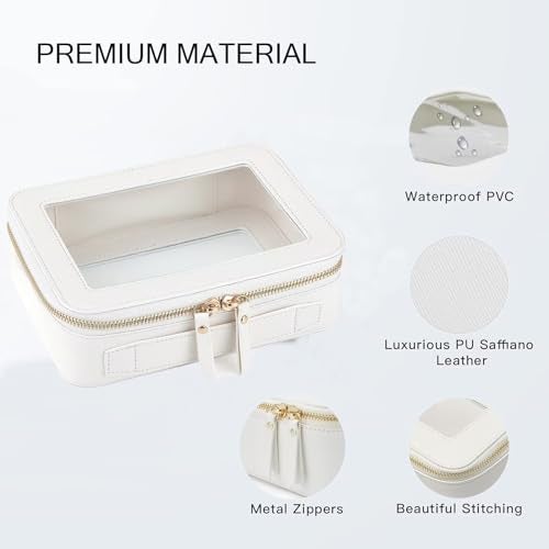 FASAOH Clear Makeup Bagswith Mini Cosmetic BagsTravel Toiletry Bags for WomenPortable Cosmetic Bags Case Transparent Waterproof Cosmetic Organizer Storage Bags for Women Men - Image 3